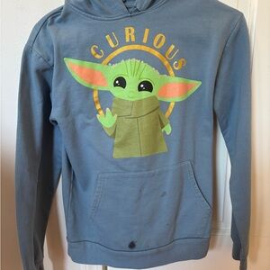 Green and Blue Graphic Sweatshirt Hoodie